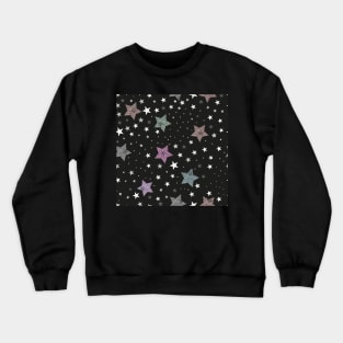 Stars with shining pastel stars Crewneck Sweatshirt